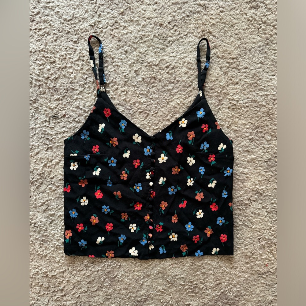 Madewell Floral Sleeveless Blouse